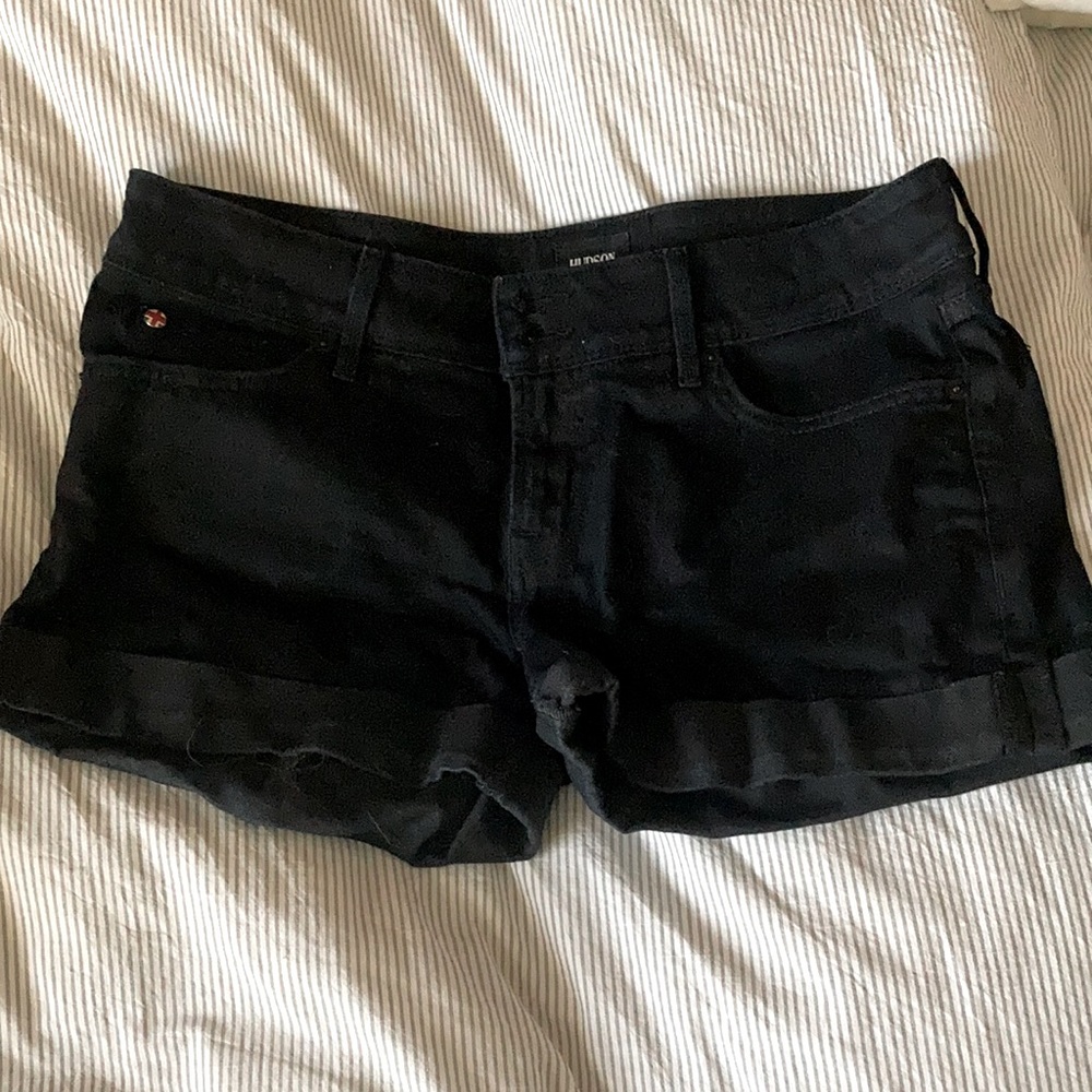 Hudson black denim shorts, 29